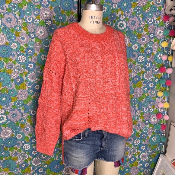 Anthropologie Pilcro Jasmine Cable-Knit Tunic Sweater Size: S - Picture 1 of 10